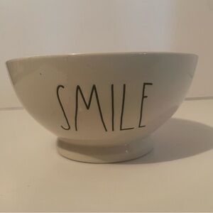 Rae Dunn White 'Smile' Ceramic Bowl